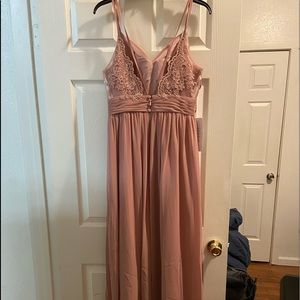 Azazie Blake Dress - Dusty Rose